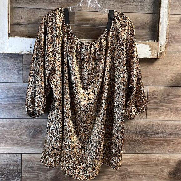 Ingredients Womens Dressy Blouse Square Neck Black Ribbon Trim Size 3X - Picture 7 of 7